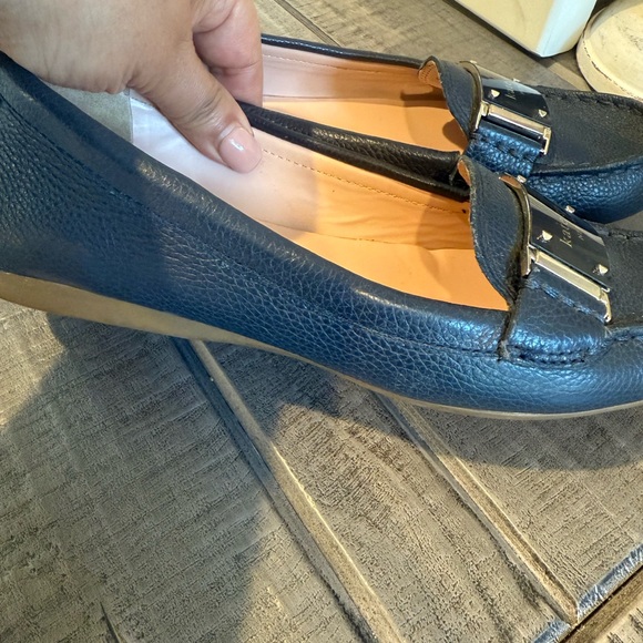 Kate Spade Navy Blue Leather Loafers . Size 7 - Picture 6 of 10